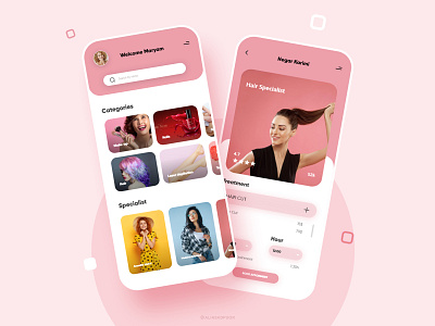 Consept design for women's beauty salon aliasadpuor app design application beauty beauty app beauty salon design dailyui designs mobile app mobile app design mobile ui new design ui ui ux design ui design ui designer ui ux uiux woman beauty salon women