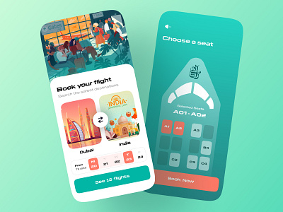 Flight Booking | App UI/UX aeroplane booking app bookings cleanui flight flight app flight booking flight search flights seat ticket ticket app ticket booking ticketing tickets ui ui ux ui design uidesign uiux