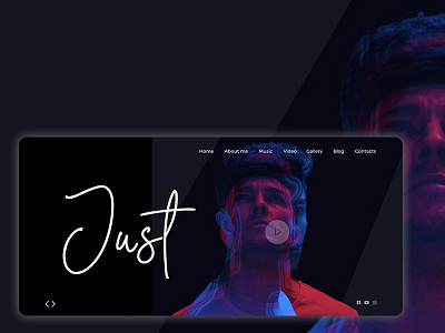 Concept for a musician adobe photoshop design music musician photoshop ui ui design uidesign web web design webdesign website design