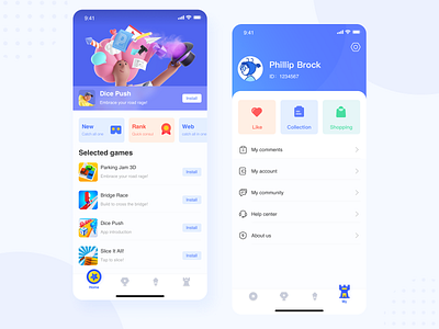 Game APP app design ui ux