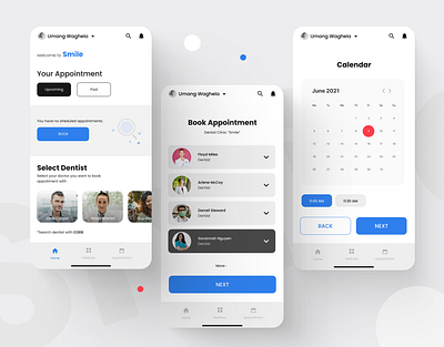 Appointment App Design app branding creative dental design interactive neat and clean problem solving product design simple simple flow ui ui design uiux ux ux design