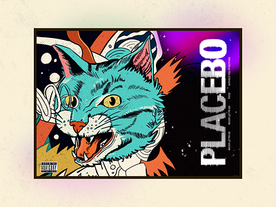 PLACEBO Concept Design album art banner concept design design drawing graphic graphic design illustration poster procreate retro ui