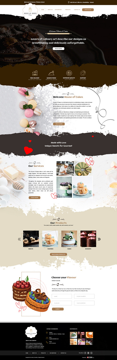 Cake of Website UI branding design