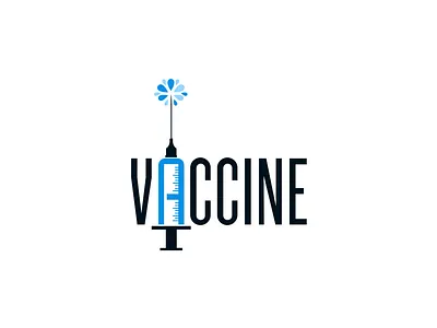 Covid-19 Vaccine Word Mark Logo awesome brand brand identity colorful creative dribble flat illustraion illustrator logodesign logomark logos logotype minimal tech wordmark