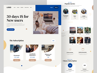 Landing OgoKino design kino landing landing page ui web