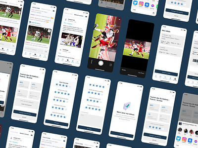 Stade de France App Concept - Community, Tickets & Feedback app chat clean design clean ui community feedback ios iphone minimal mobile notation photo share socialmedia stade tickets ui ui design ux ux design
