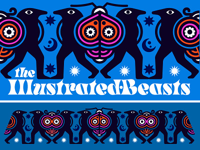 Illustrated Beasts Branding brand identity branding character drawing illustrated illustrated logo illustration logo pattern typography vector