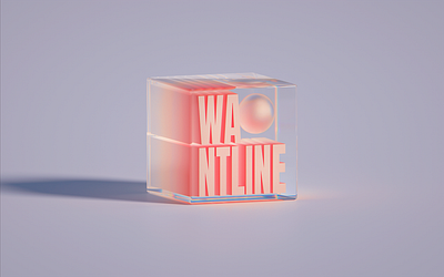 WANTLINE 3d art abstract blender branding clean glassy gradient illustration wantline