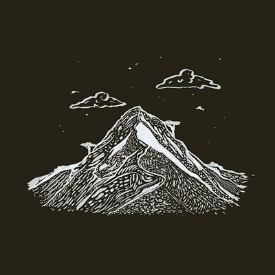 Dark Mountain design illustration nature art procreateapp