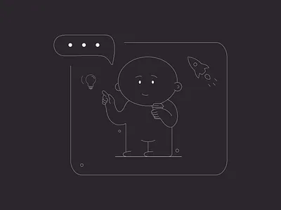 Black & White Line illustration 2d character blackandwhite branding character concept drawing flat design illustration line illustration sketch ui vector webdesign