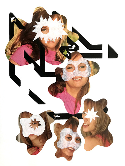 Cat People collage mixed media