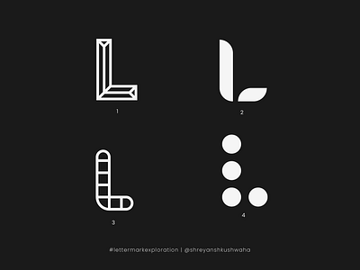 L Monogram | Letter Mark Exploration - 12/26 | L Logo Design lettermarkexploration logo logo design logomark logotype monogram letter mark monogram logo richwithdesigns shapes shreyansh kushwaha vector