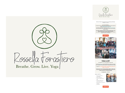Logo and newsletter design for Rossella Forastiero Yoga Teacher branding design graphic design illustration logo newsletter