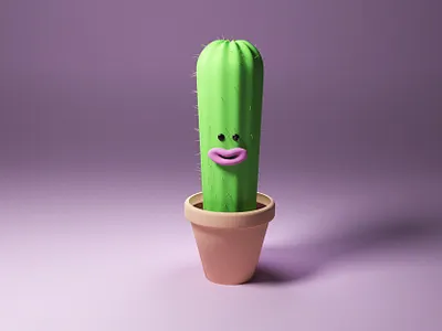 3D cactus blender 2.8 blender 3d