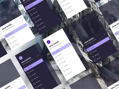Native Android Menus app branding clean design design system design systems minimal mobile native typography ui ux
