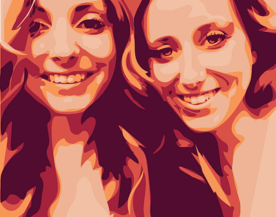 posterized photo illustration color illustrator poster vector