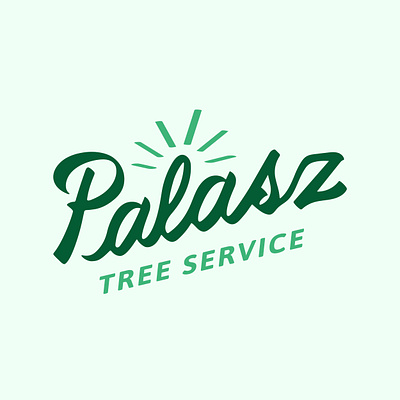 Palasz Trees - Hand Drawn Logo brand branding branding agency branding and identity branding design calligraphy clean graphic design green handdrawntype handlettering iconography light green logo logotype minimal script typography wordmark