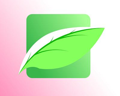 Eco app background design icon logo