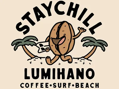STAY CHILL2 coast coffee coffeebean illustration