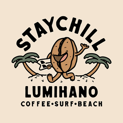 STAY CHILL2 coast coffee coffeebean illustration