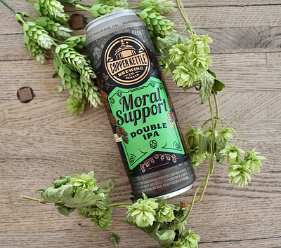 Moral Support Beer Can Label Design beer beer art beer can design beer label beer label design beverage beverage design can label design label design package design typography