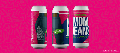 Mom Jeans Beer Can Label Design beer beer art beer can design beer label beer label design beverage beverage design can label design label design package design