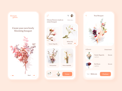 Flower Bouquet app app ui app ui design bouquet app clean design clean ui floris flower flower bouquet flowers minimal mobile app design mobile ui uidesign uiux