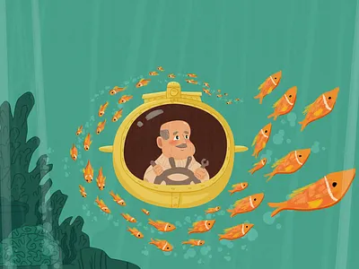 Walt Grace's Submarine Ride characterdesign illustration illustrator john mayer music video storytelling submarine