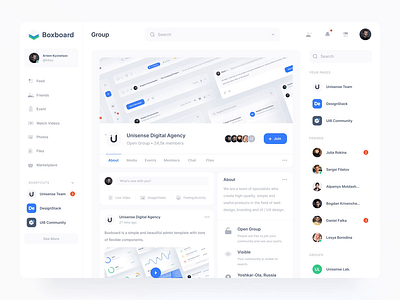 Boxboard Dashboard UI Kit I after effects animation design motion motion design ui ui8 ux