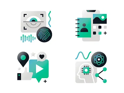 Data & Compute Report design geometric icon line spot illustration spotillustration ui vector