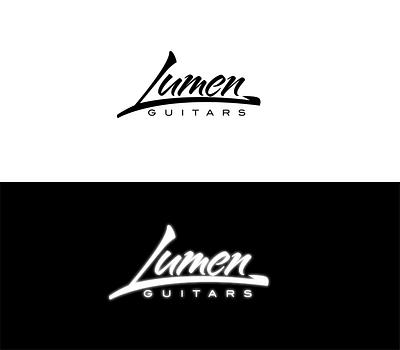 Lumen Guitars branding business guitar guitarist handdrawn illustration light logo logo design lumen metal minimal modern professional rock signature signature logo simple unique