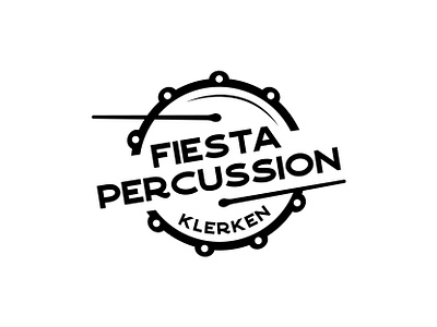 Fiesta Percussion - drumband acoustic black branding drum drummer drumming illustration logodesign logos music logo music logo design negative space percussion simle simple vector