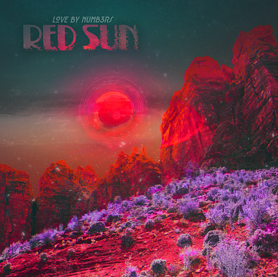 Red Sun album cover artwork cd packaging design freelance illustration lettering music branding packaging record cover typography