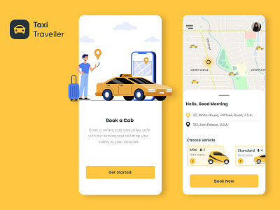 TAXI APP UI app design icon illustration logo mobile mobile app mobile app design ui ux website