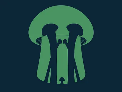 Mushroom Head design illustration vector
