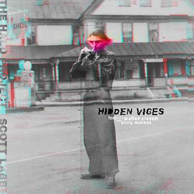 Hidden Vices album cover artwork branding cd packaging design freelance ghost lettering lettering artist psychedelic record cover typography