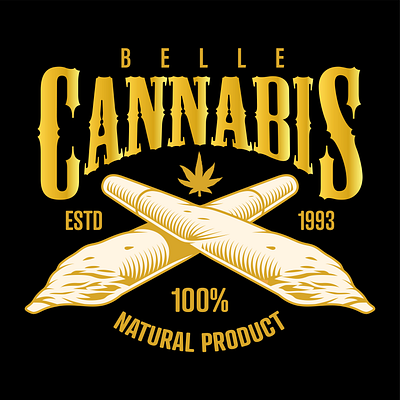 Belle Cannabis artist branding business cannabis design cannabis logo colors design graphic design illustraion lettermark logo logos pictorial mark trending typography ux vector