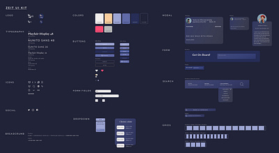 Zeit UI Kit branding logo design typography ui