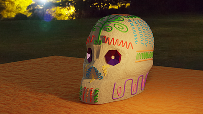 Sugar Skull 3d modeling