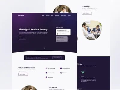 Codebar Website Design Progress branding clean dark design flat icon minimal modern ui ux web website
