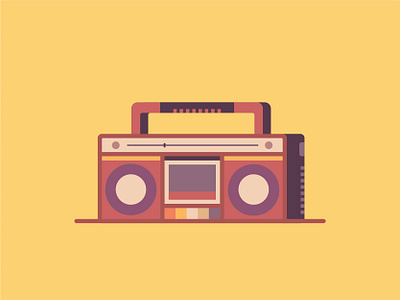 Boombox boombox design flat icon illustration line music ui ux vector website