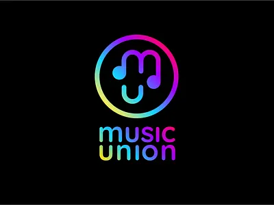 "Music Union" logo - #1 branding graphic logo music note