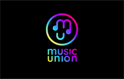 "Music Union" logo - #1 branding graphic logo music note