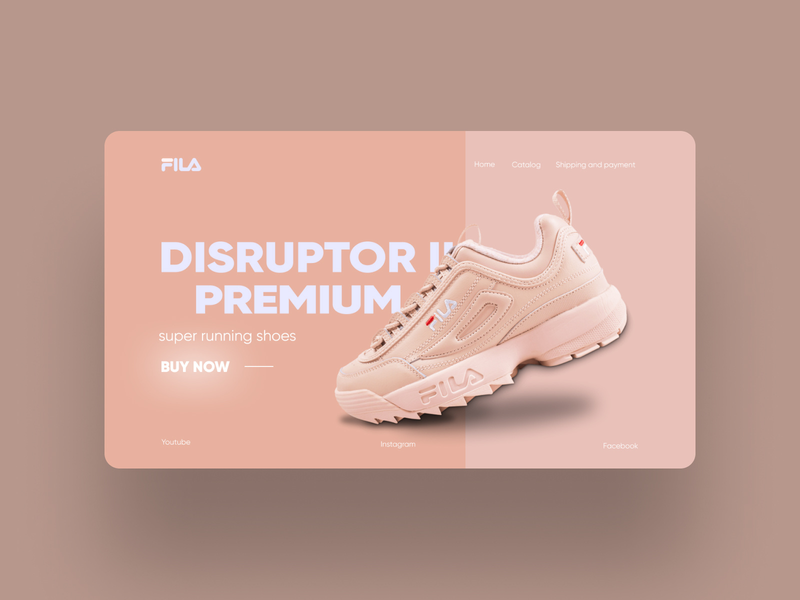 Example of Fila home page concept