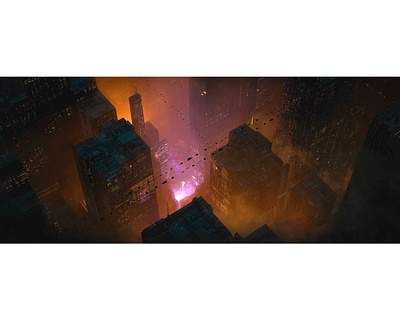 Megacity 3d 3d artist 3d modeling blender blender3d digital painting illustration photoshop