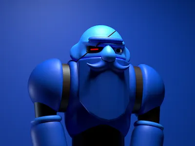 Big Blue 3d blue c4d character design future illustration pirate space warrior