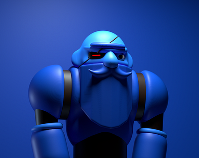 Big Blue 3d blue c4d character design future illustration pirate space warrior