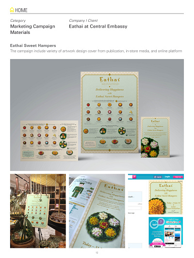 Eathai Sweet Hampers design marketing campaign
