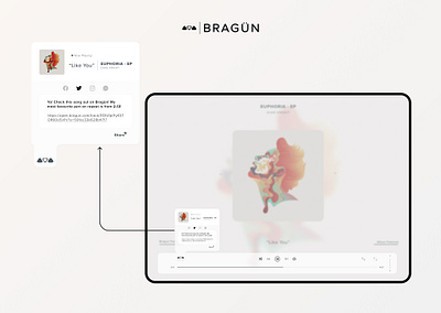Bragün Share app design branding dailyui dailyui010 design duxedraft minimal music app uxdesign