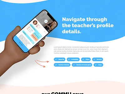 commu - landing page app branding design illustration logo ui uidesign web website
